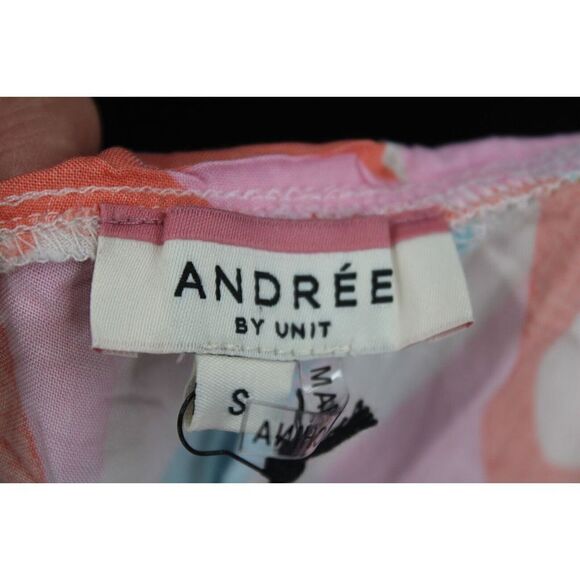 Andree By Unit Multicolor One Shoulder Ruffle Elastic Waist Peplum Hem Size S... - Picture 7 of 8